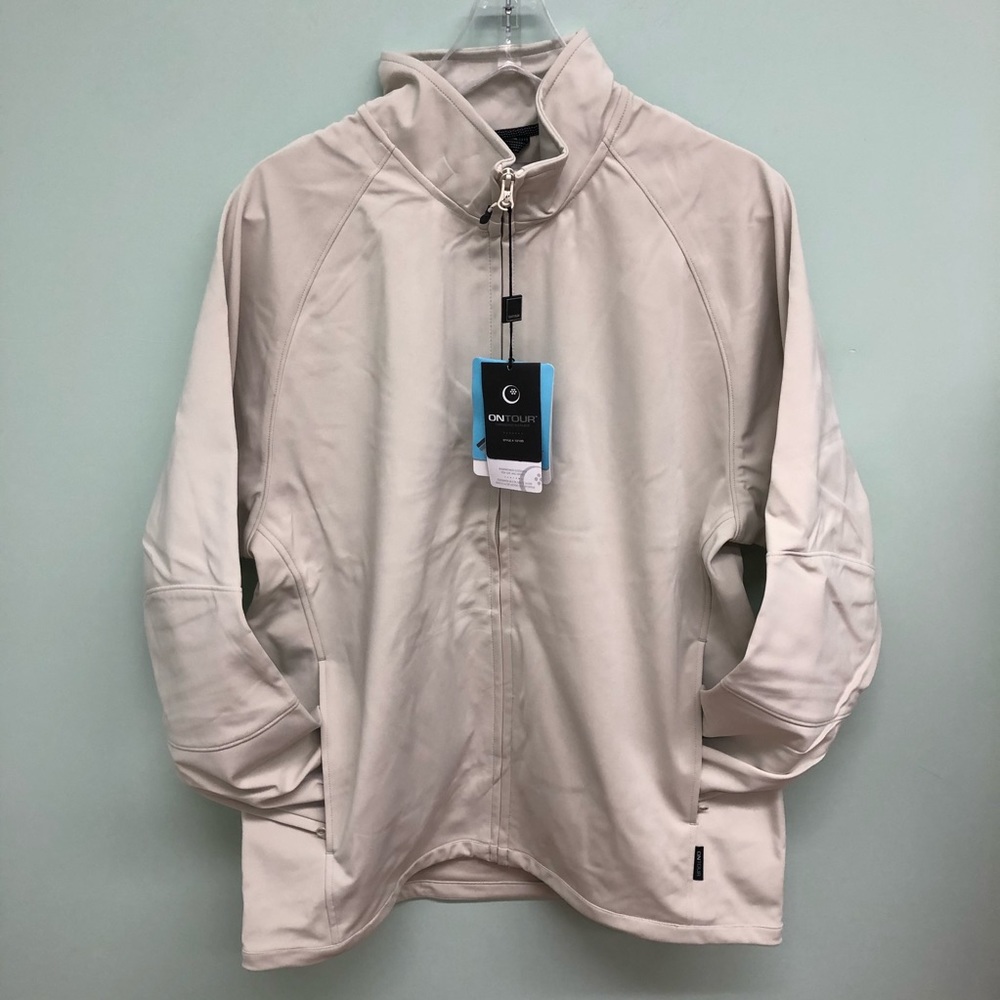 OnTour | Men's Technical Windshirt Golf Jacket | Beige | Various Sizes